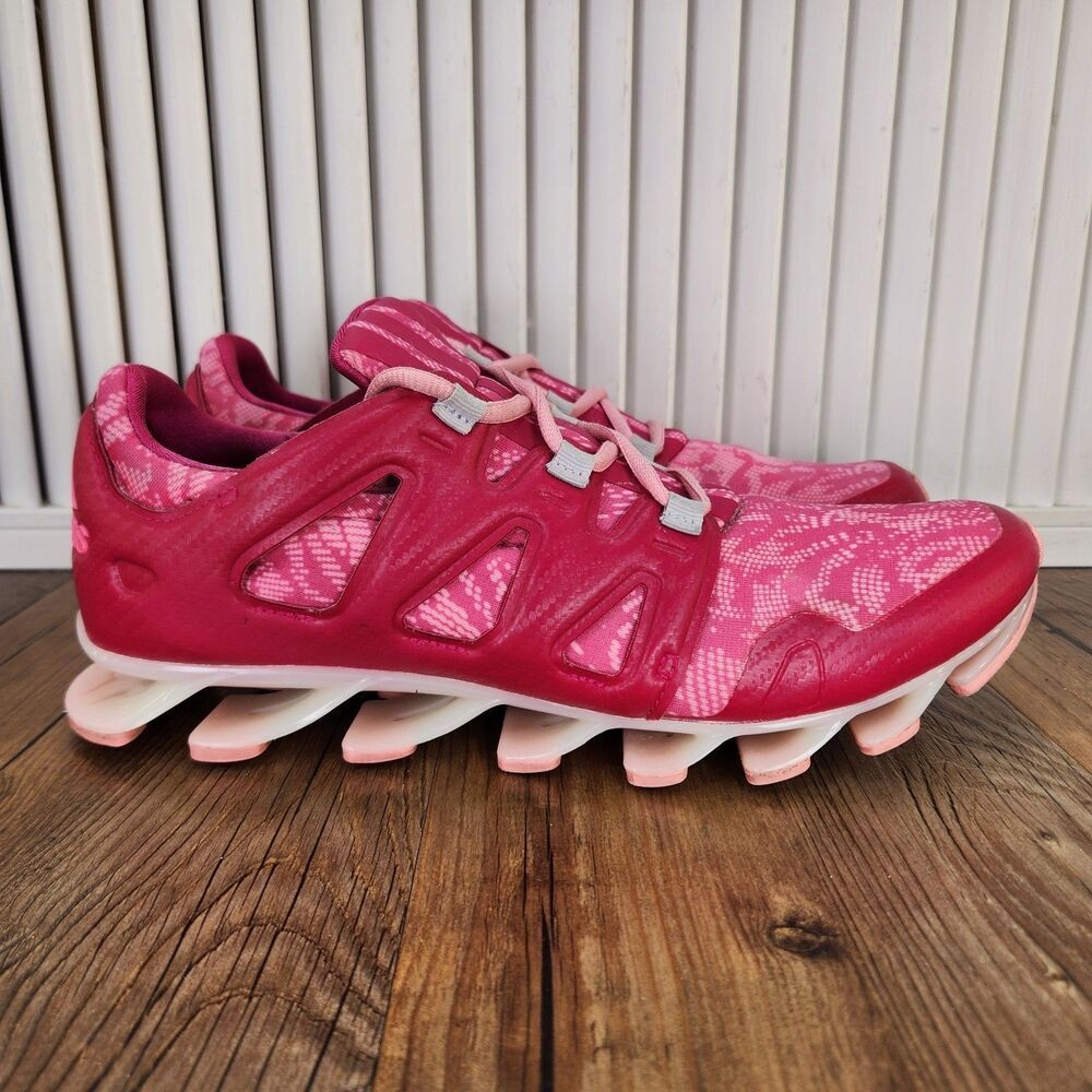 Adidas Springblade Running Shoes Womens Sz 10.5 Pink Low Athetic Sneakers Q16423